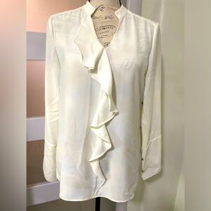 Etcetera cream long sleeve blouse SZ4 EUC